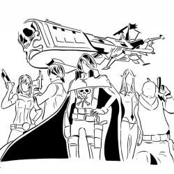 Harlock Space Pirate stencil