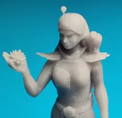 Human Markup Mage with Hawk Familiar Miniature (Female)