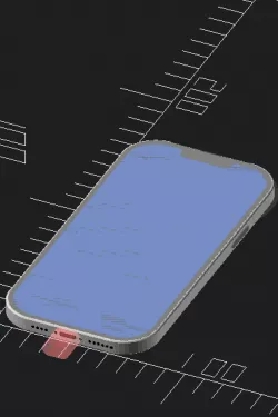 iPhone 13 Pro Max mockup mechanical dummy model OpenSCAD