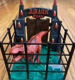 Jurassic Park T-Rex in Cage