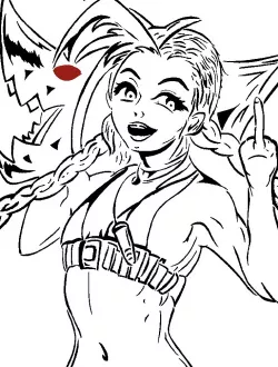 LOL Jinx stencil