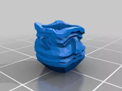 Low-Poly Face vase plant