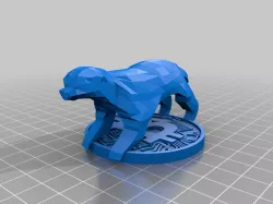 Low Poly Honey Badger for Dual Extrusion