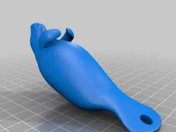 Manatee Keychain