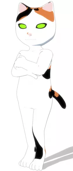 Paintable Calico Cat figure