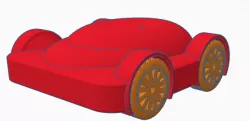 Print in place Car with moving wheels and no assembly!