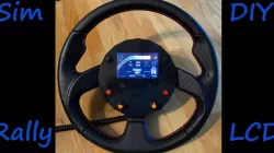 Simracing wheel button box with vocore screen and magneting paddle shifters