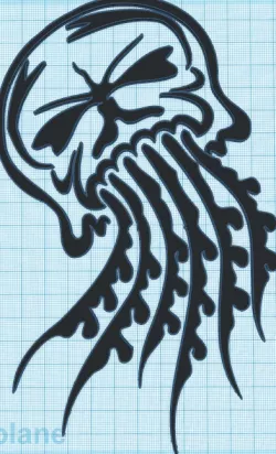 Skull Jellyfish wall art