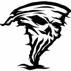 Skull Tornado wall art