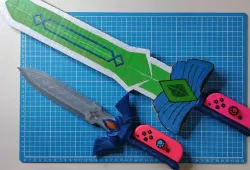 Skyward Sword HD Switch Accessories - Shield + Sword for Corrugated Fiberboard 薩爾達傳說：禦天之劍 HD Joy-Con 劍盾配件改裝瓦楞紙