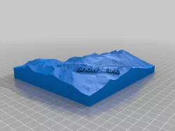 Snow Lake 3D Trail Map - PNW Hiking Trail
