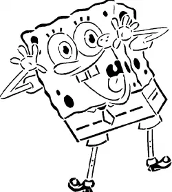 Sponge Bob Square pants stencil 2