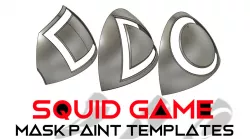 Squid Game Inspired - mask paint templates