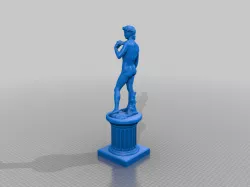 Statue of David on pedestal