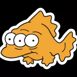 The Simpsons fish Blinky wall art