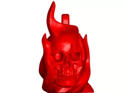 uNuSuaL Ornaments - Flaming Skull