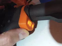Airsoft M4 AEG stock spacer with volt meter