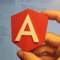 Angular Framework logo, two parts