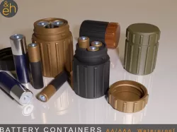 Battery Containers, AA/AAA, Military Grade, Waterproof, Screw Cap 