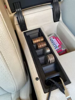 Center Console for Volkswagen Jetta with Coin Holder and Cord Ports V2