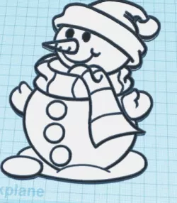 Christmas 2021 Snow Man wall art