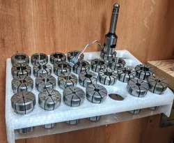 CNC Mill Collet Holder (wall or table mounted) 