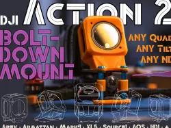 DJI Action 2 TPU Quad Drone Mounts (now with ND) iFlight Flywoo GepRC Apex Roma CineLog etc