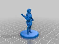 Female Bard Miniature NPC for DND RPG