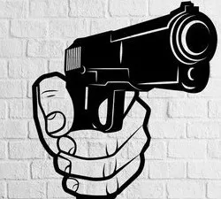 Gun wall art