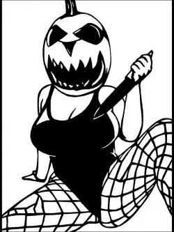 Jack O Latern Girl stencil
