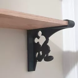 Light-duty mouse shelving brackets