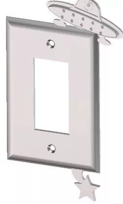 Light Switch Cover Plate-Alien Ship