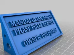 Mandalorian Pulse Rifle Blaster Plaque