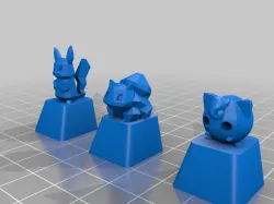 Pokemon Key Caps (Low-Poly)