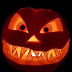 Pumpkin teeth eyes