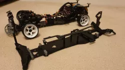 Sakura D5 spare parts - unofficial. Battery Holder parts/ Lower arm supports / motor support / standoffs