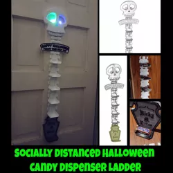 Socially Distanced Halloween Candy Dispenser Ladder