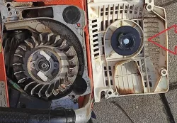 The Chainsaw starter clutch to add an electric start