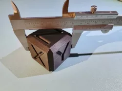 XYZ 100mm calibration cube / skew correction test piece