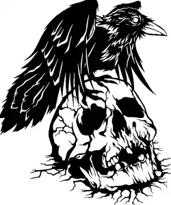 2D Crow Skull