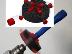 4 Jaw Chuck for Drill. No supports, easy print