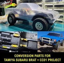 4WD Conversion Parts for Tamiya Subaru Brat using CC-01 Chassis