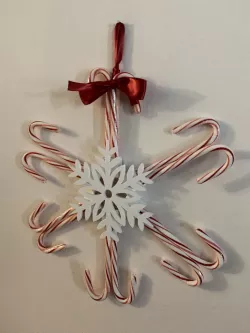 Candy Cane Snowflake Decorations