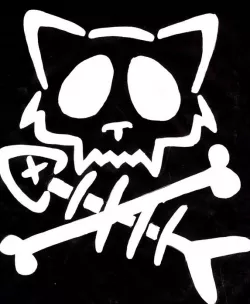 Cat Skull stencil