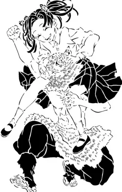 Demon slayer stencil 11