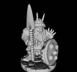 Dwarf Hero with Buckler and Spear