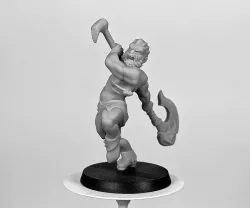 First Strike Human Barbarian Miniature