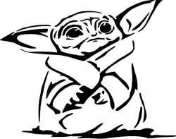 Grogu stencil 9