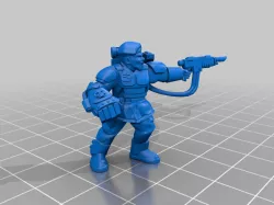 Human Beret Officer with Big Fist