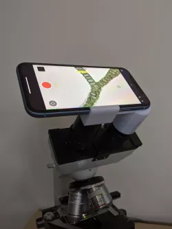 iPhone XR adapter for Omax microscope .